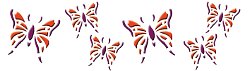 3D Schablone Schmetterlinge