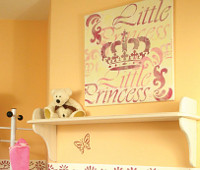Wandschablone Little Princess, kleine Prinzessin im Kinderzimmer