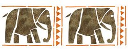 Dekor-Schablone Elefanten