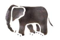 Schablone Elefant